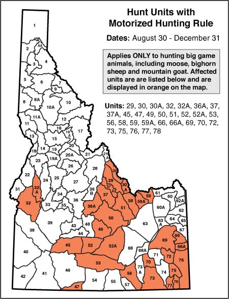 Idaho Big Game Unit Map game management units Idaho Fish and Wildlife ...