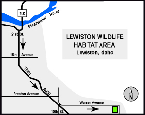 Map to Lewiston Wildlife Habitat Area