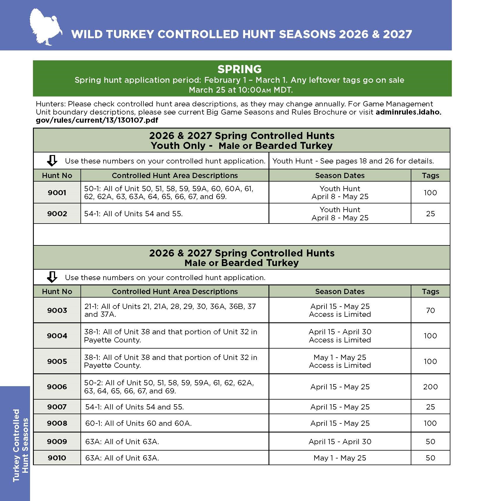 2026 spring turkey controlled hunts - FINAL