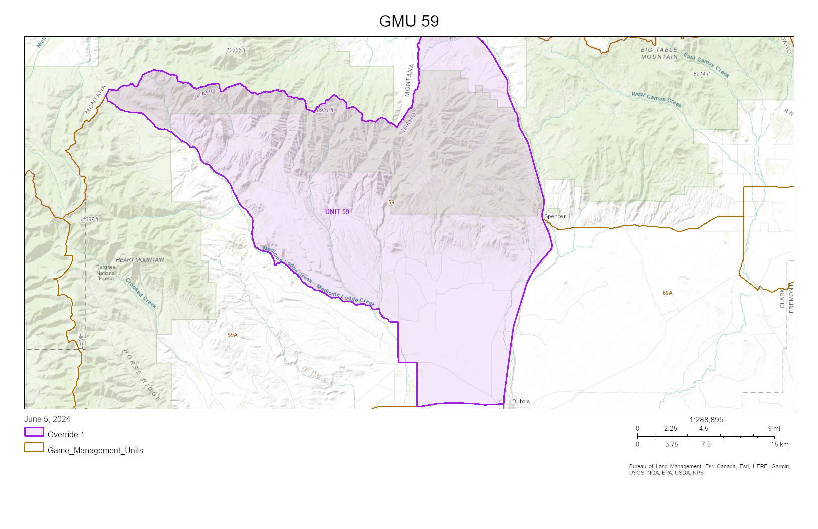 Map highlighting GMU 59