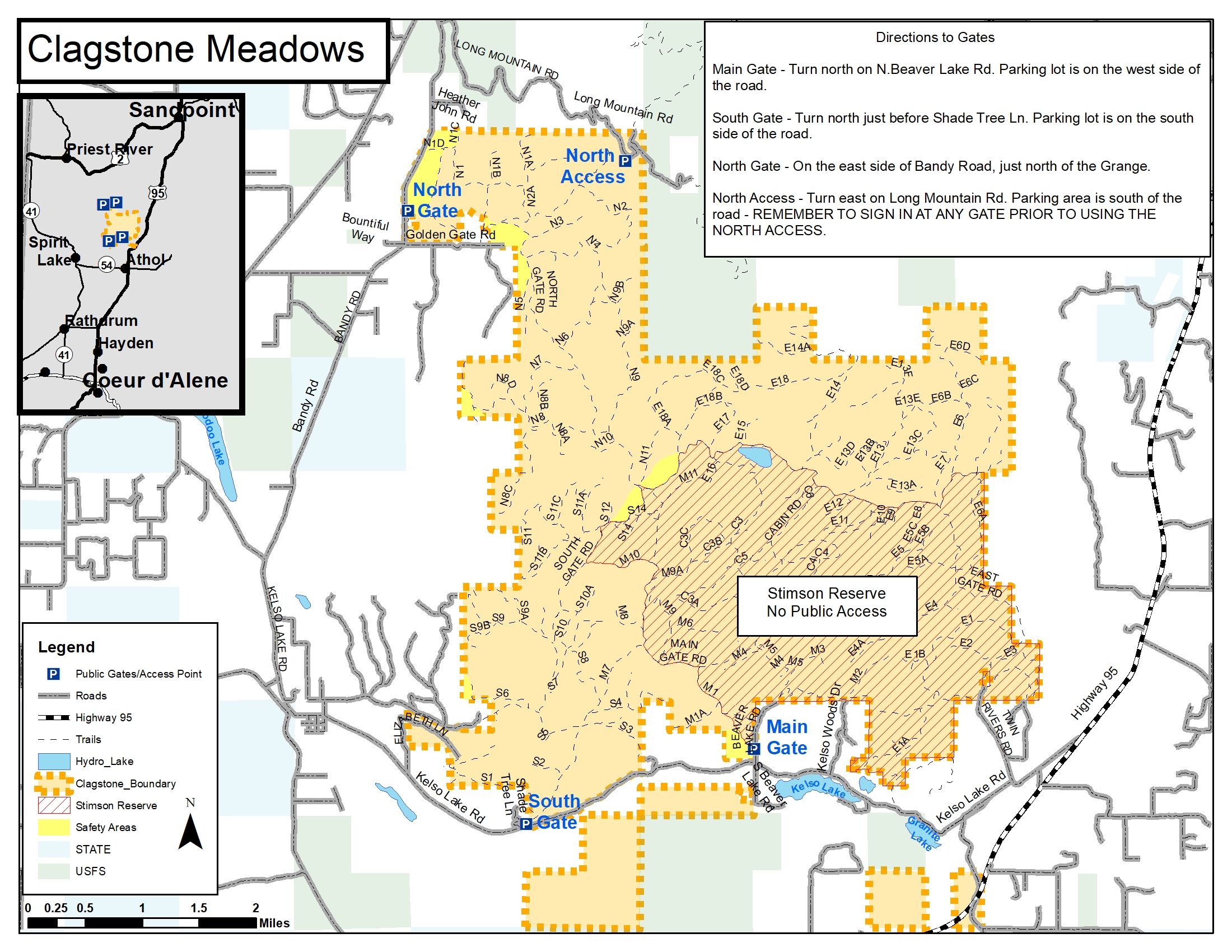 Access Map for Clagstone Meadows