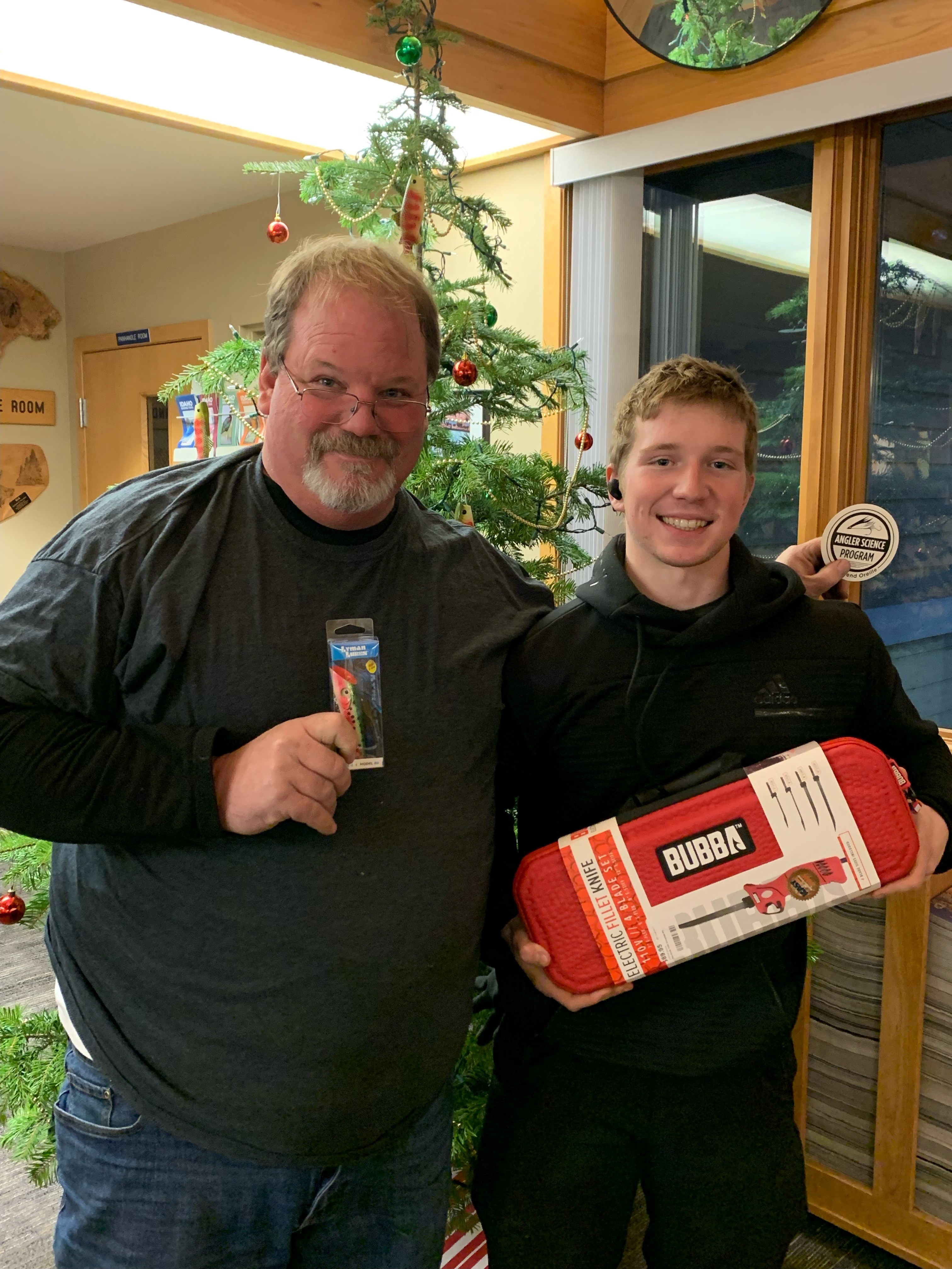 Anglers with prizes from the Lake Pend Oreille Angler Science Program