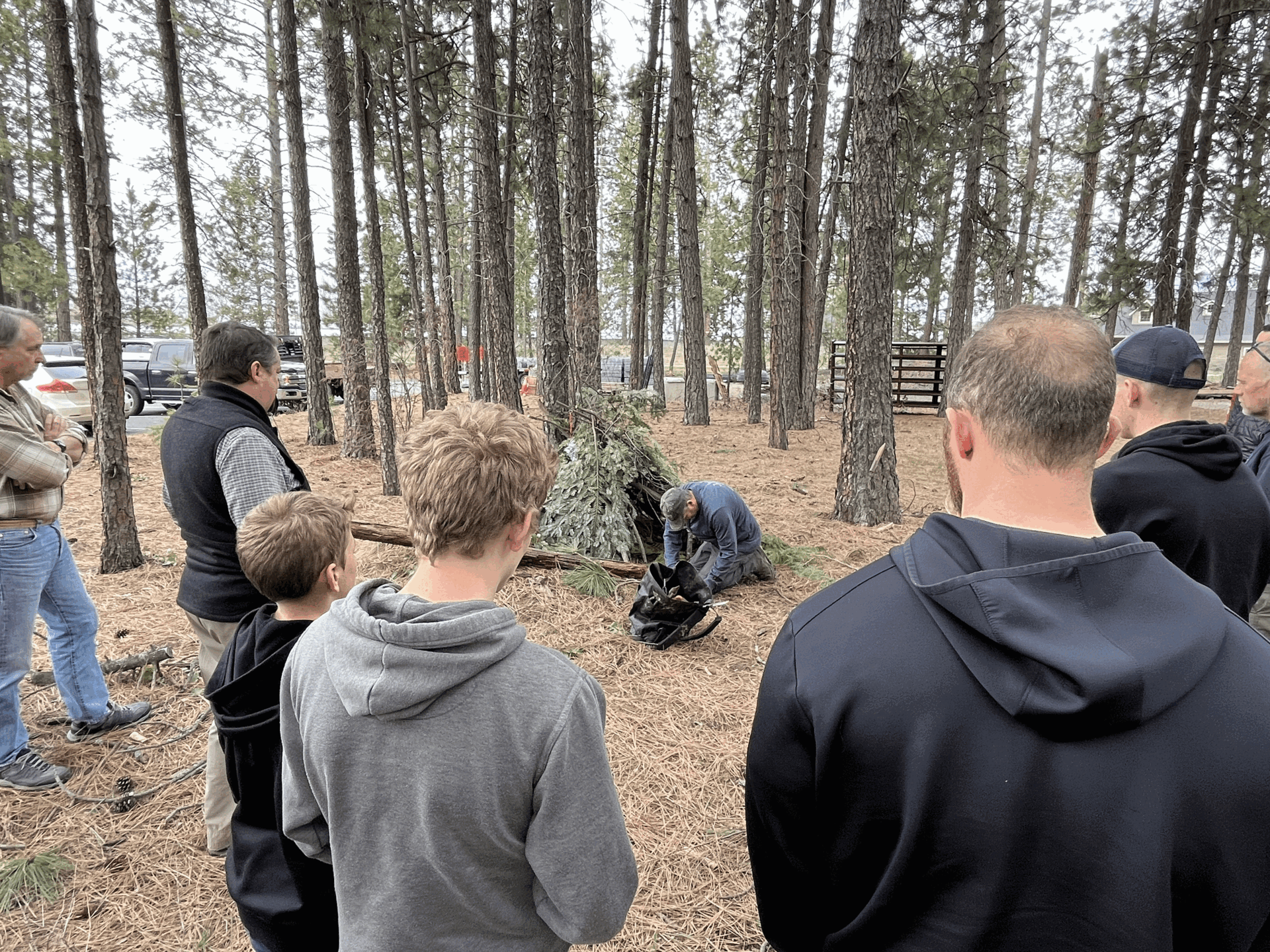 Field demonstration in a Trapper Education class