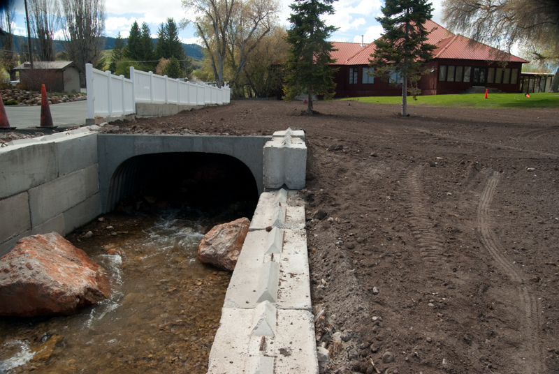 Newly completed culvert on Fish Haven Creek