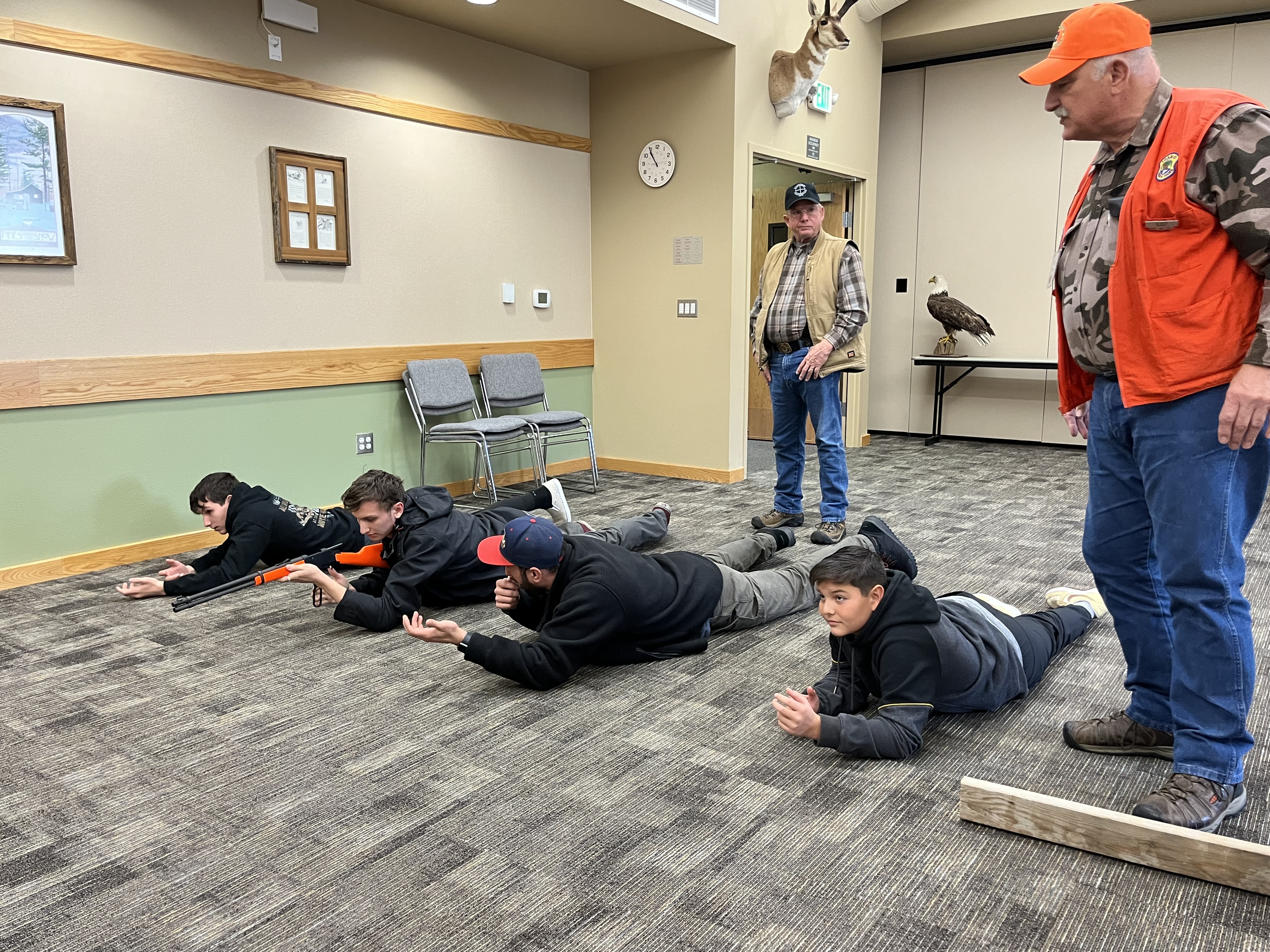 Instruction during a hunter education class