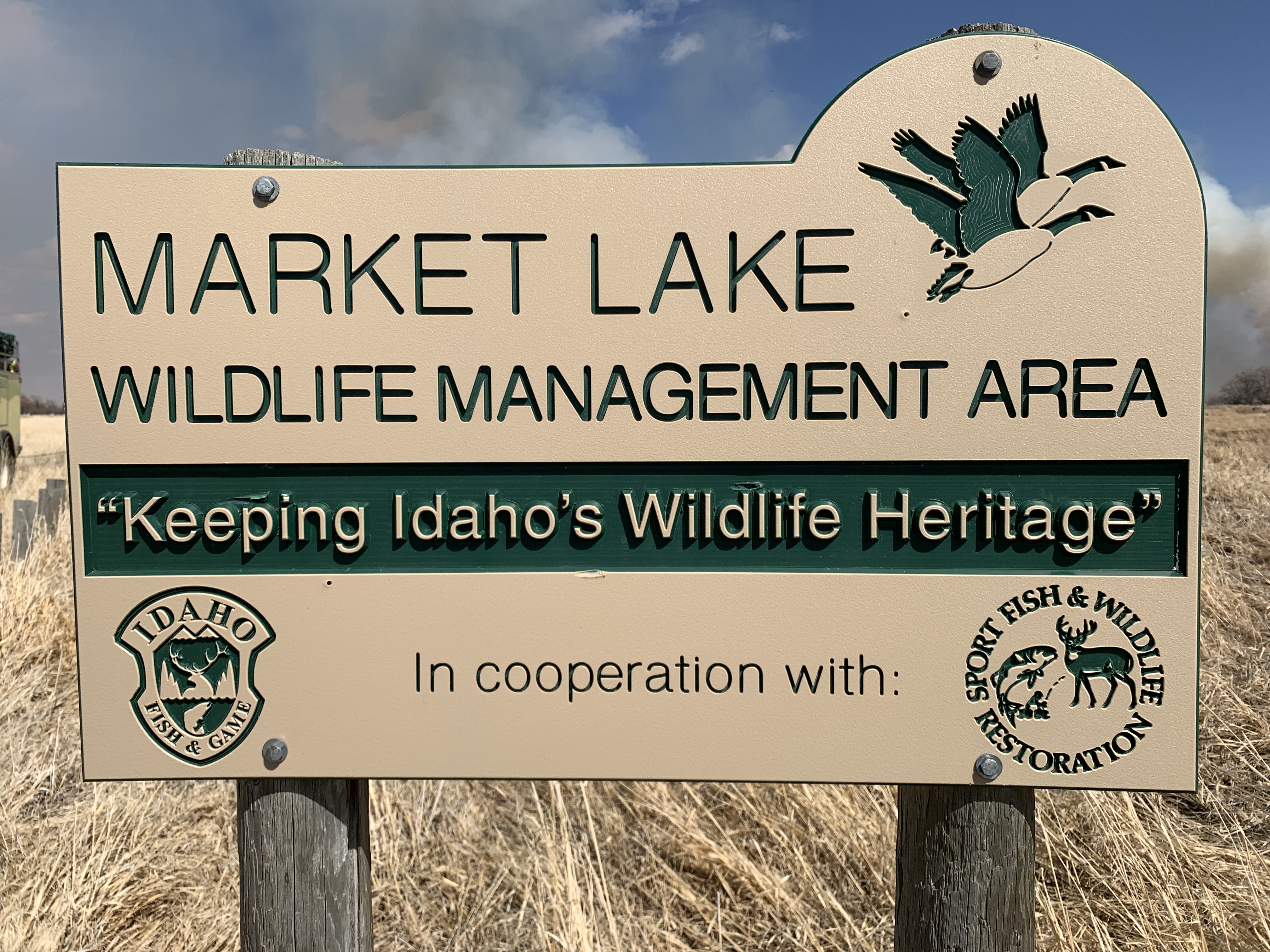 Market Lake WMA Sign