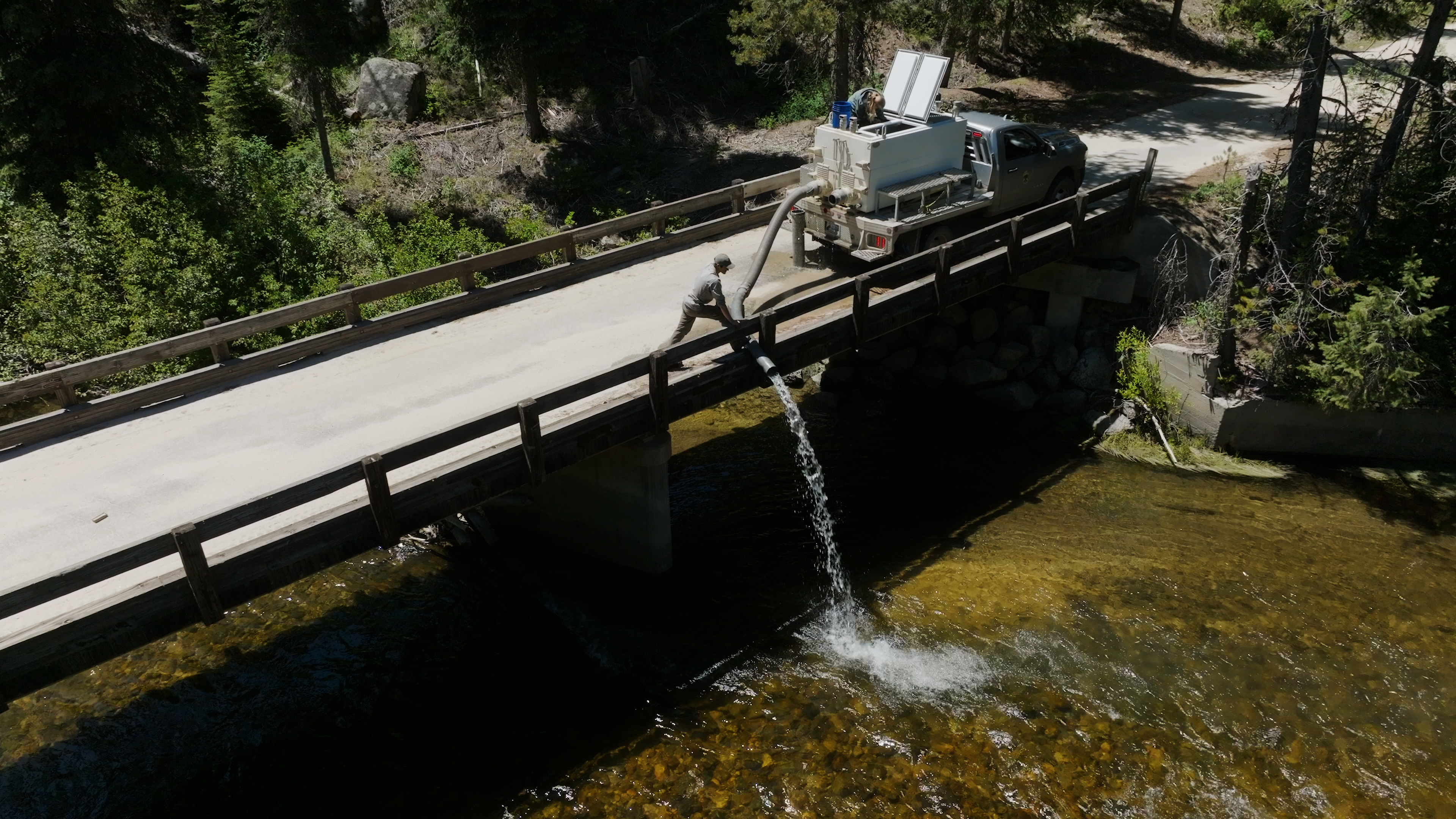 stocking kokanee above Deadwood Reservoir