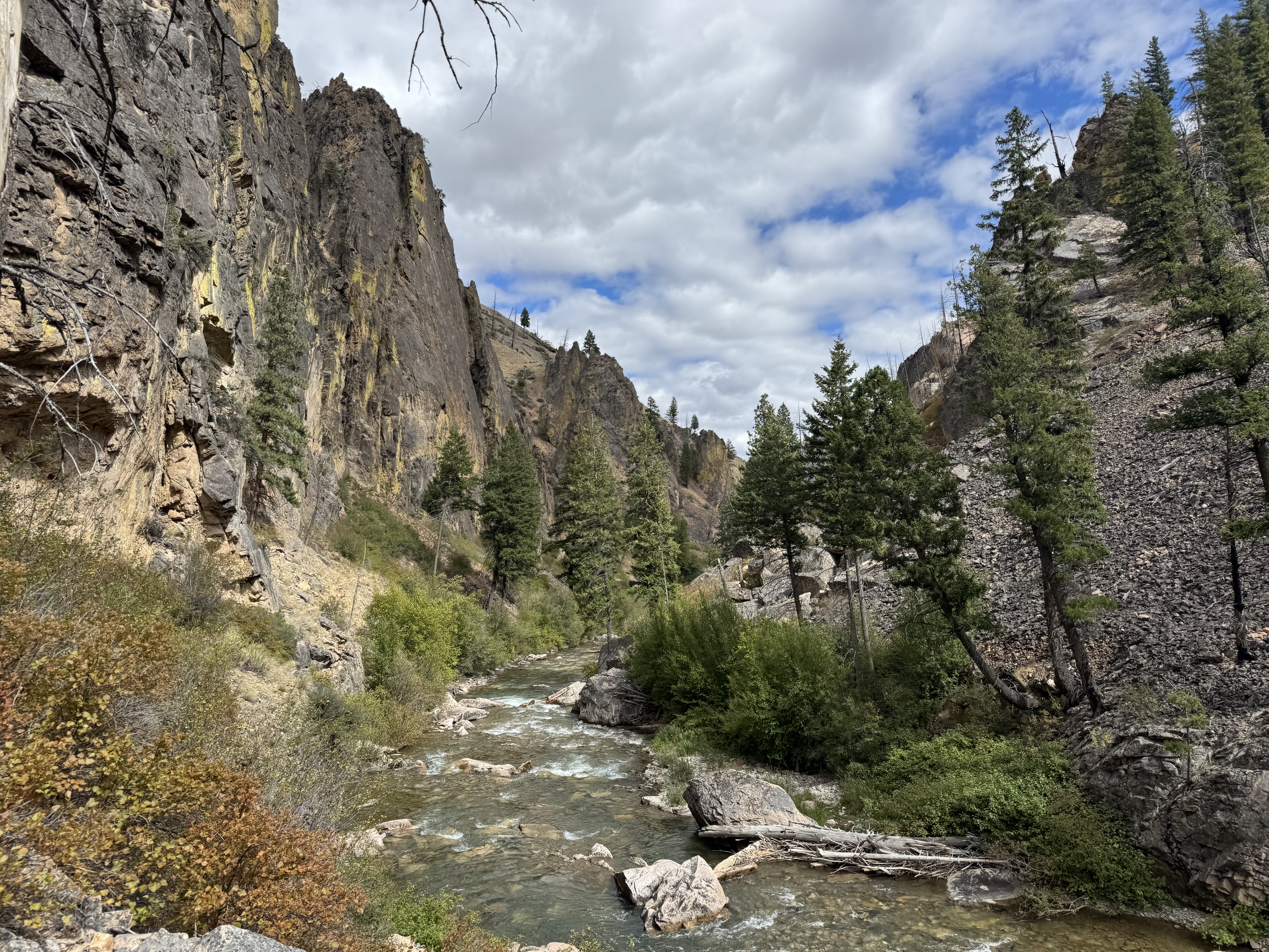 View of the canyon that surrounds Loon Creek