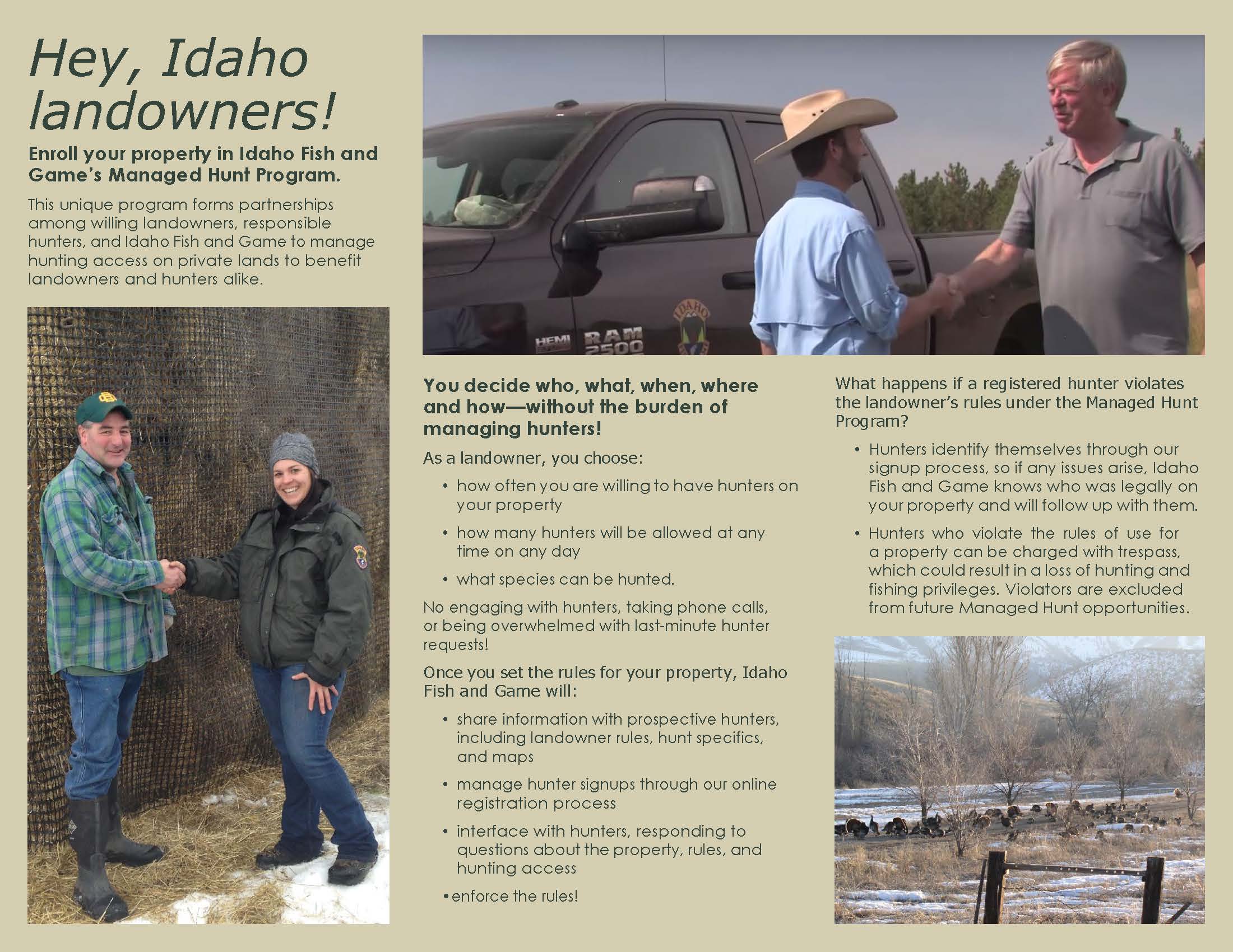 Managed Hunt Brochure page 2