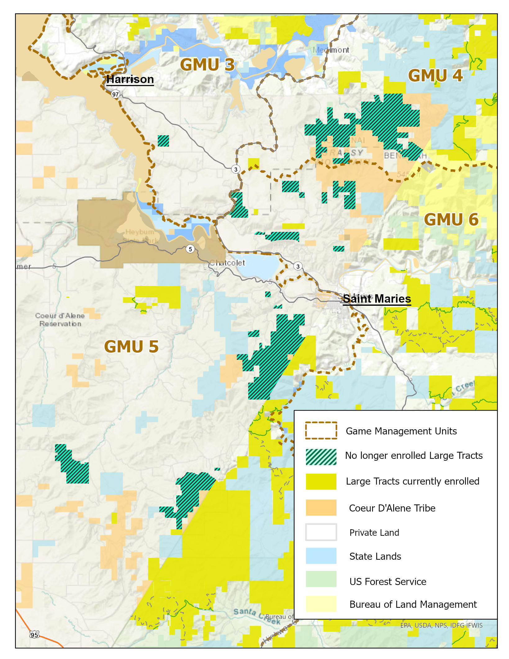 Large Tracts Program land ownership changes in the Panhandle Region