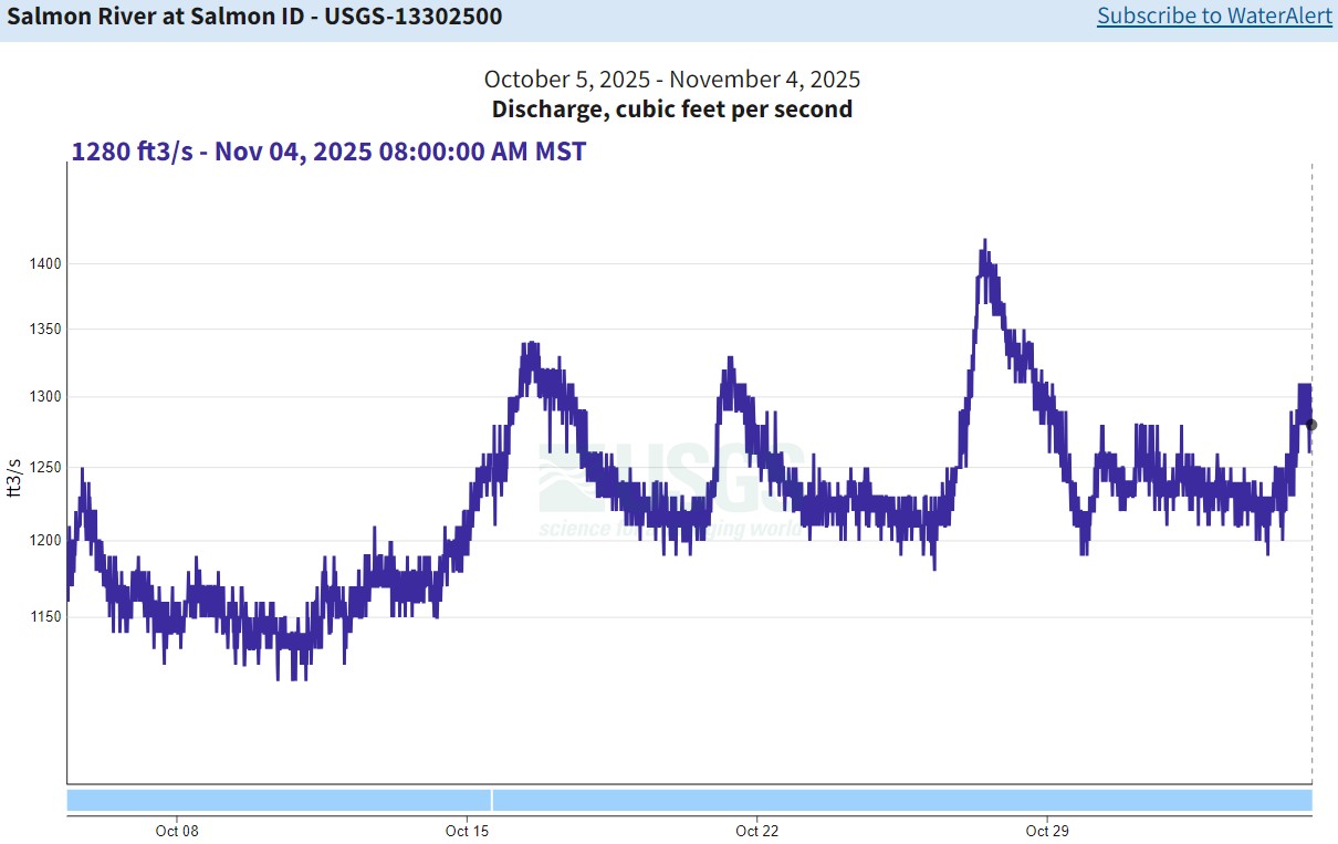 USGS Gauge nr Salmon - Flow 11-04-25