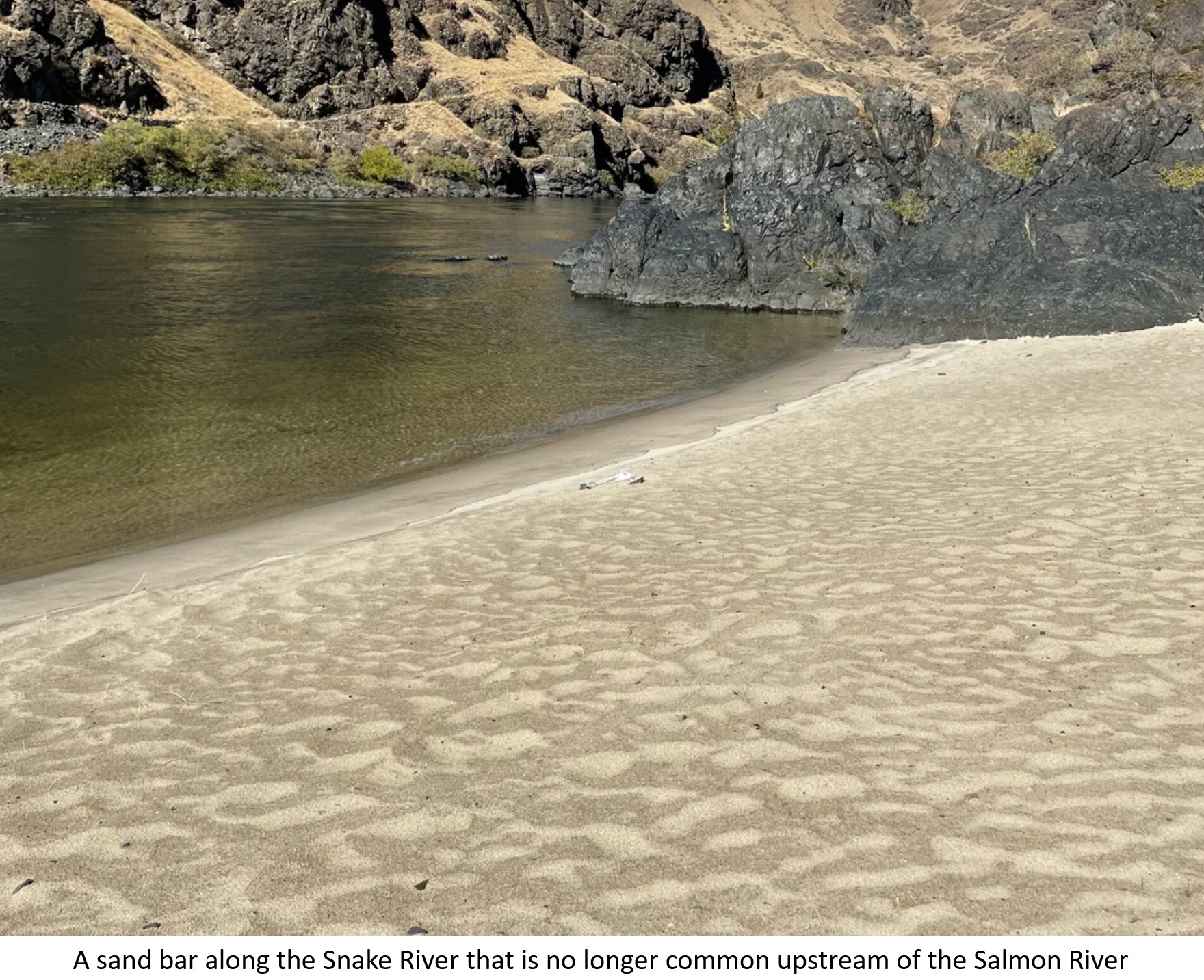 Sand bar in Hells Canyon