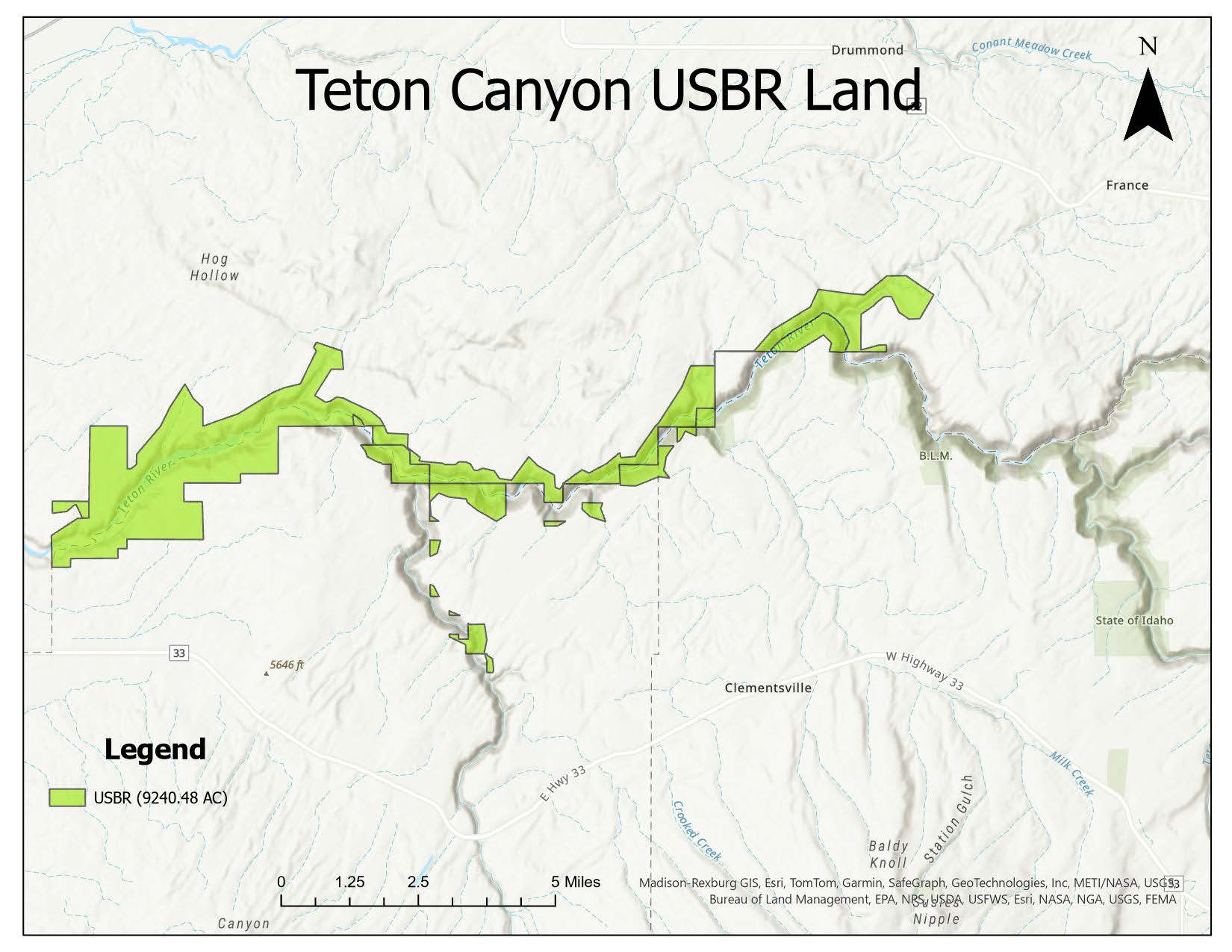 Bureau of Reclamation Land in Teton Canyon