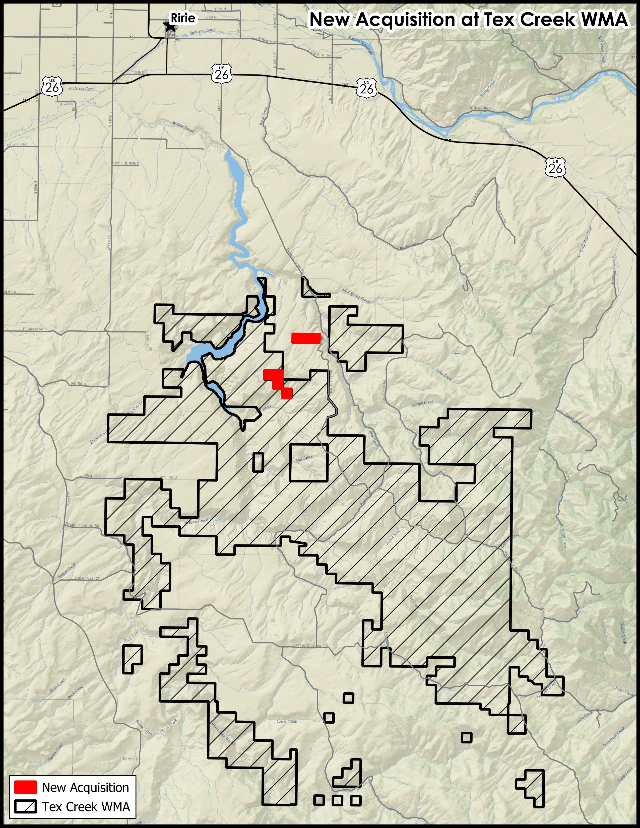 Map of new property acquisition 
