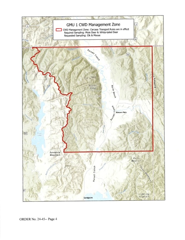 Panhandle CWD Zone map