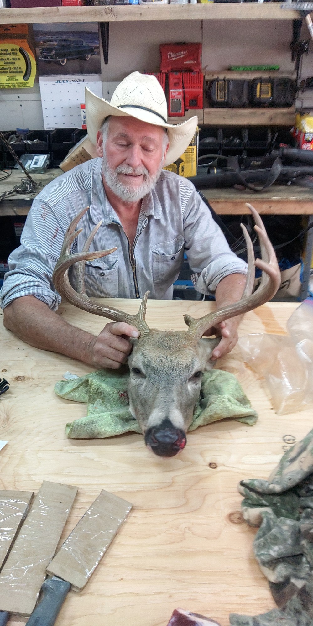 Carl VanLoon with the confiscated deer from original contact from officer.