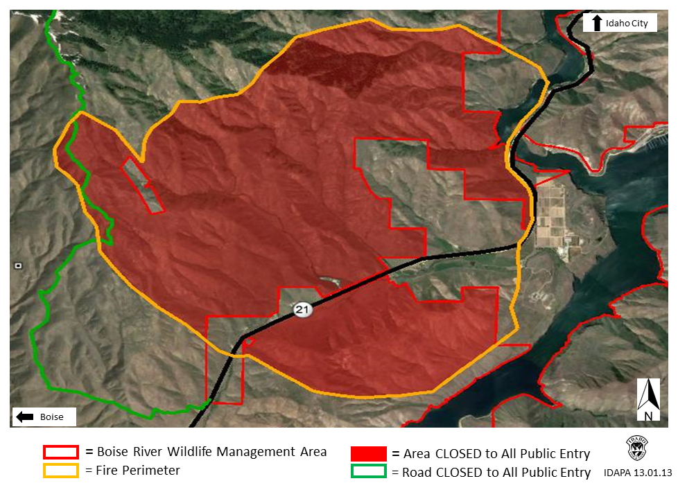 Mile Marker 14 Fire Closure Area Map / Krista Muller