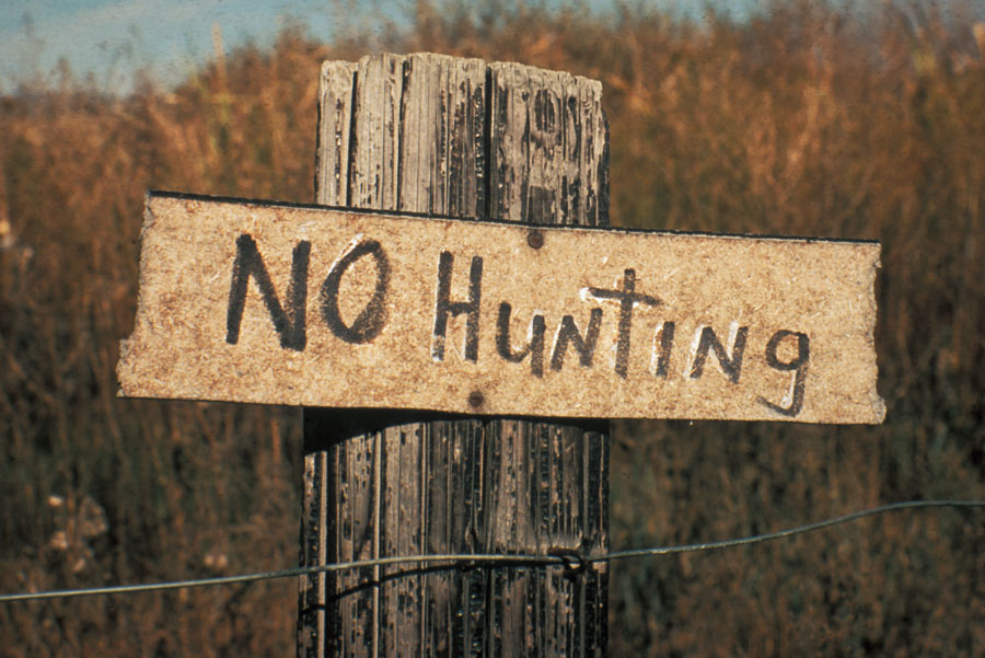 no hunting sign
