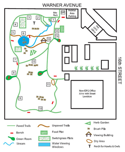 Lewiston Wildlife Habitat Area - Site Map | Idaho Fish and Game