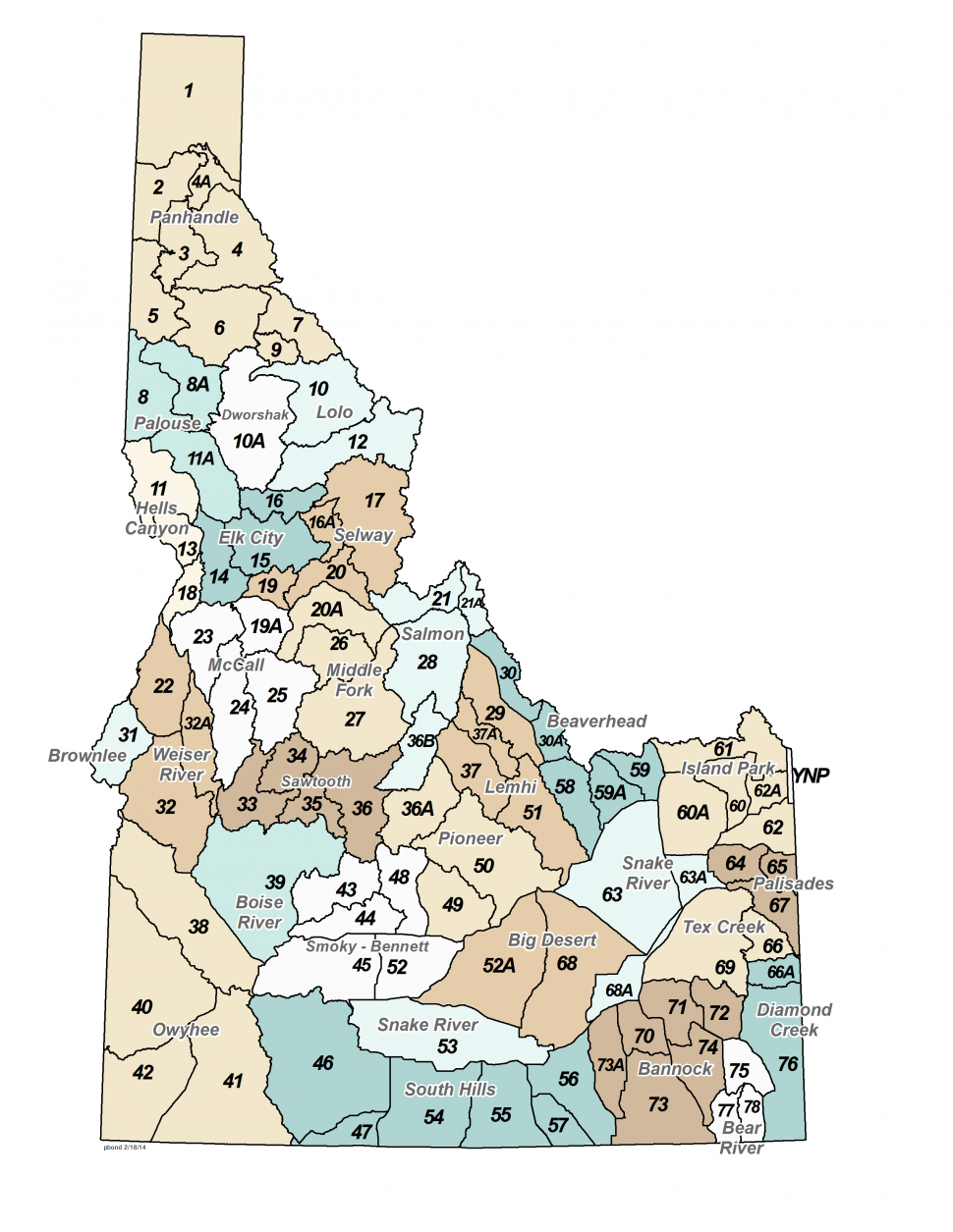 Map Of Idaho Hunting Units Elk Zones in Idaho | Idaho Fish and Game