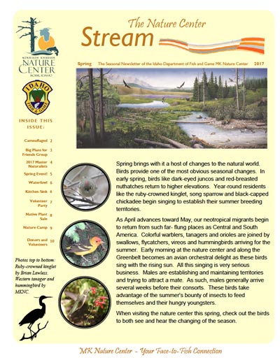 MK Nature Center Newsletter - The Stream | Idaho Fish and Game