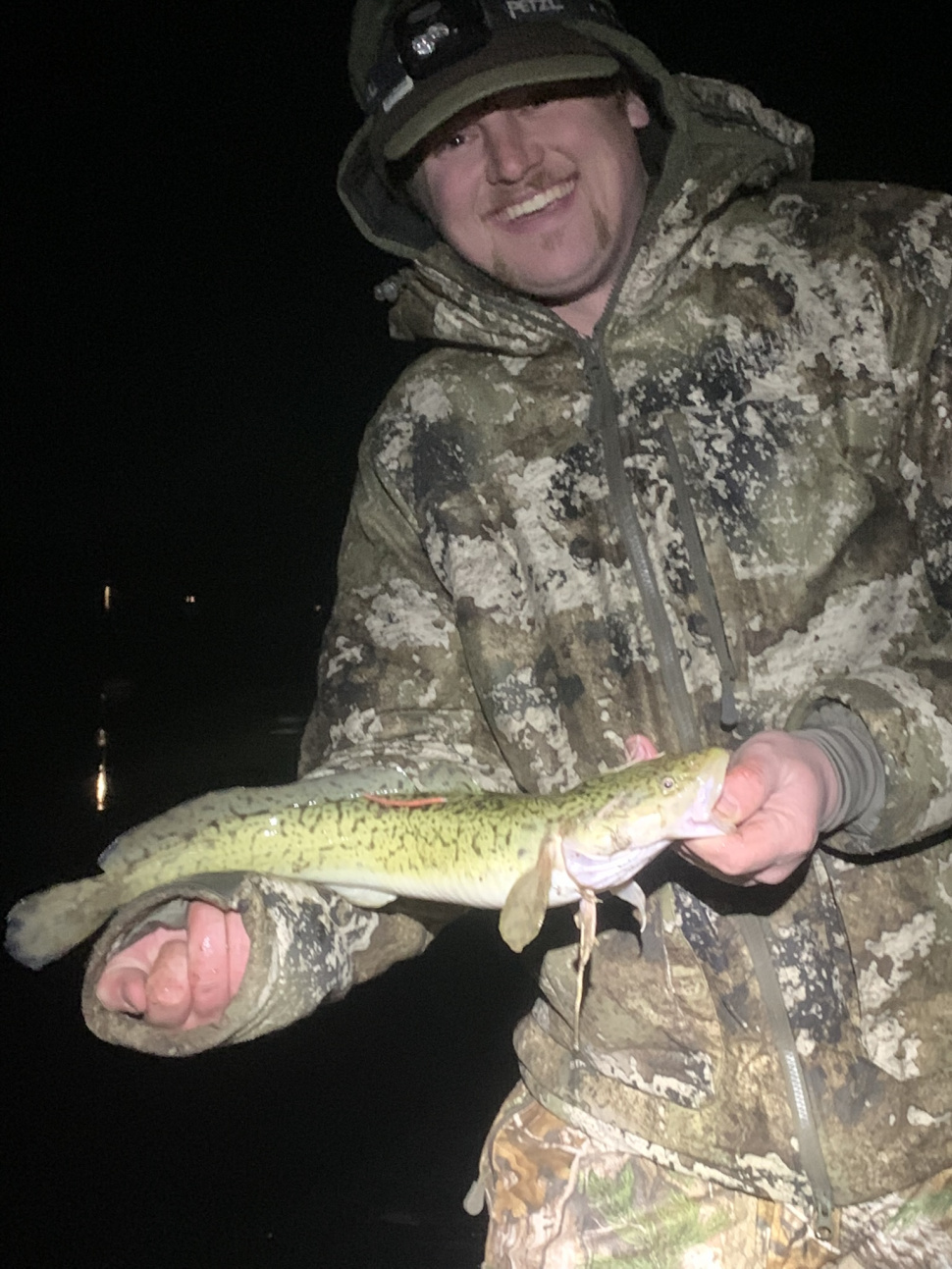 Angler with a burbot from the Kootenai River