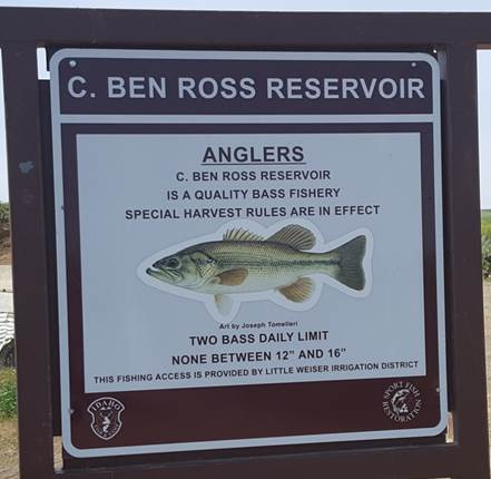 C. Ben Ross Reservoir Sign