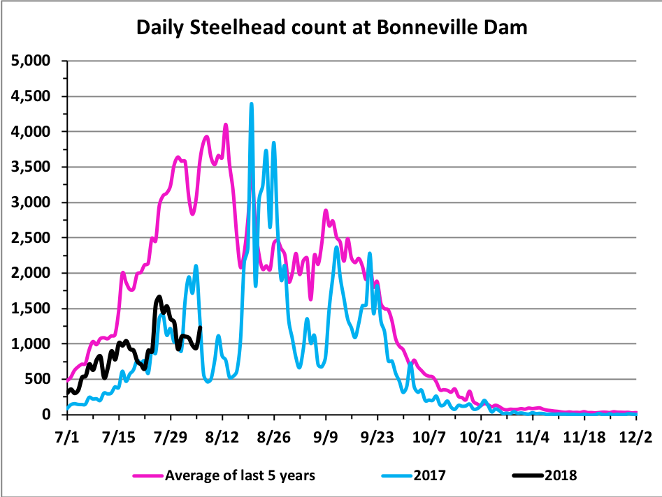 bonneville dam fish counts