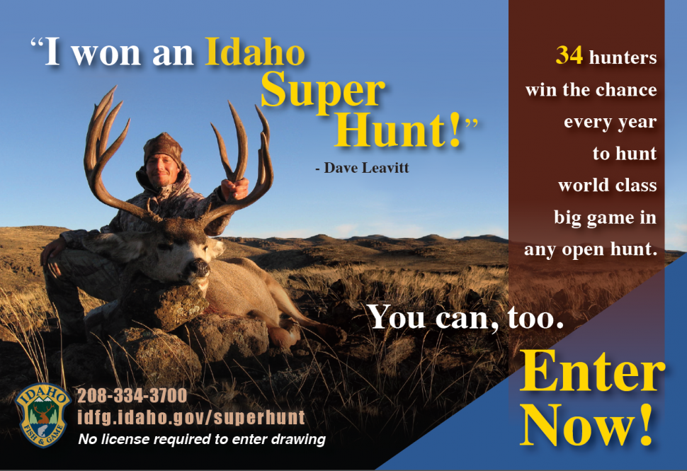 Enter Super Hunt Drawing for Idaho's Hunt of a Lifetime Idaho Fish