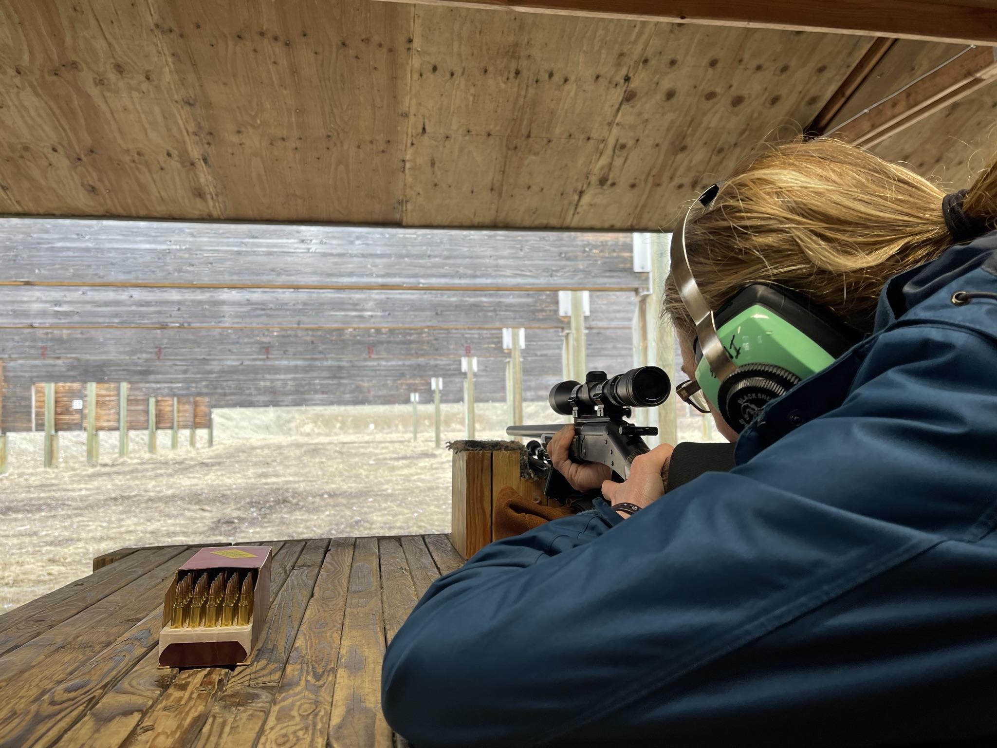 Shooting downrange at the Farragut Shooting Range Center