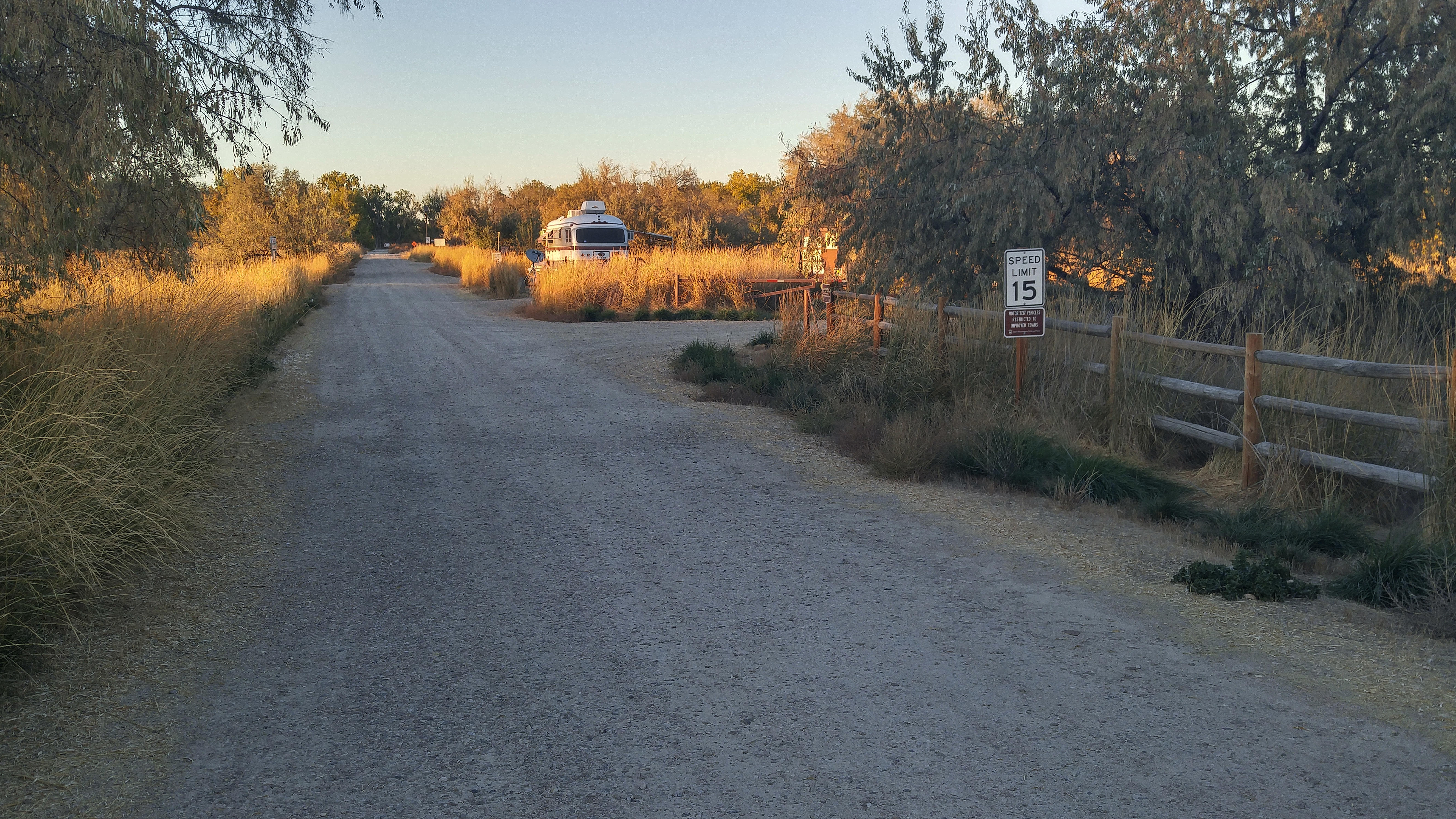 Martin Landing Fishing Access road and campground  medium shot October 2016