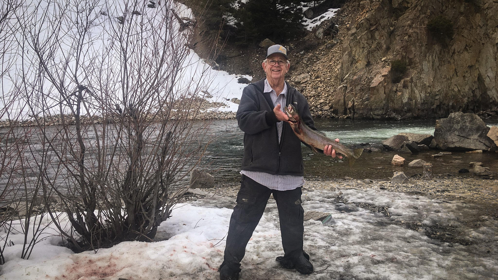 USR steelhead angler March 2026 nr Stanley