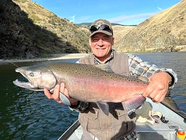 Fall Chinook Salmon caught in the Salmon River