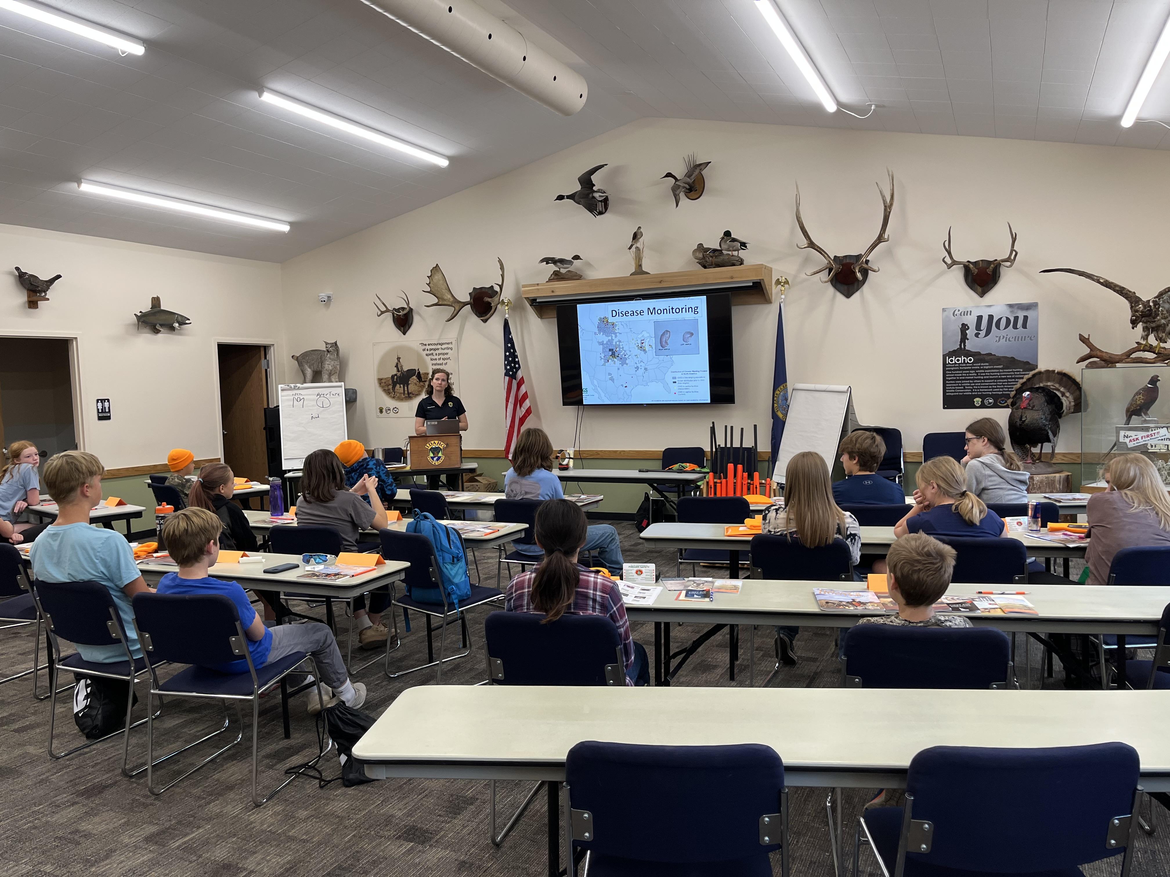 Hunter education class at the Farragut Shooting Range Center