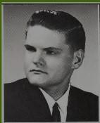 Black and white high school photo of a young man Sam Buntrock Est Date 1965