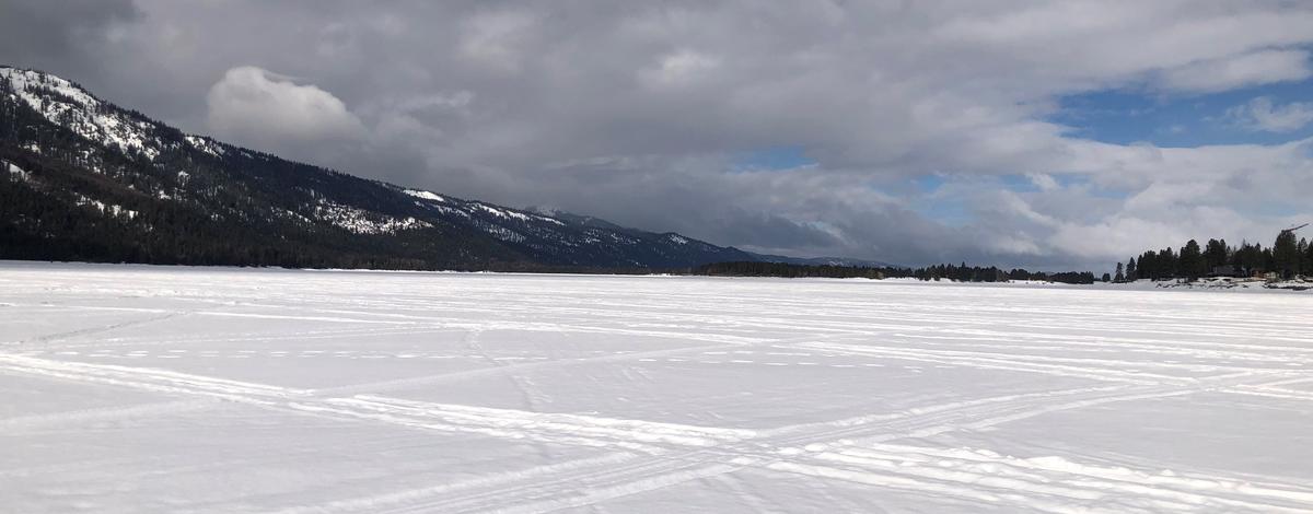 Lake Cascade Ice conditions 2.16.22