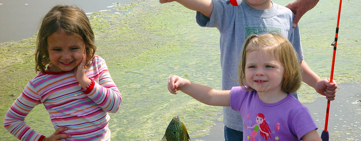 kids with their fish June 2007