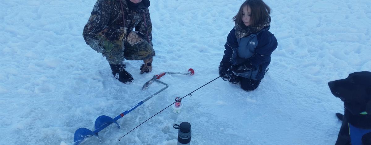 Ice Fishing on SPring Valley Reservoir