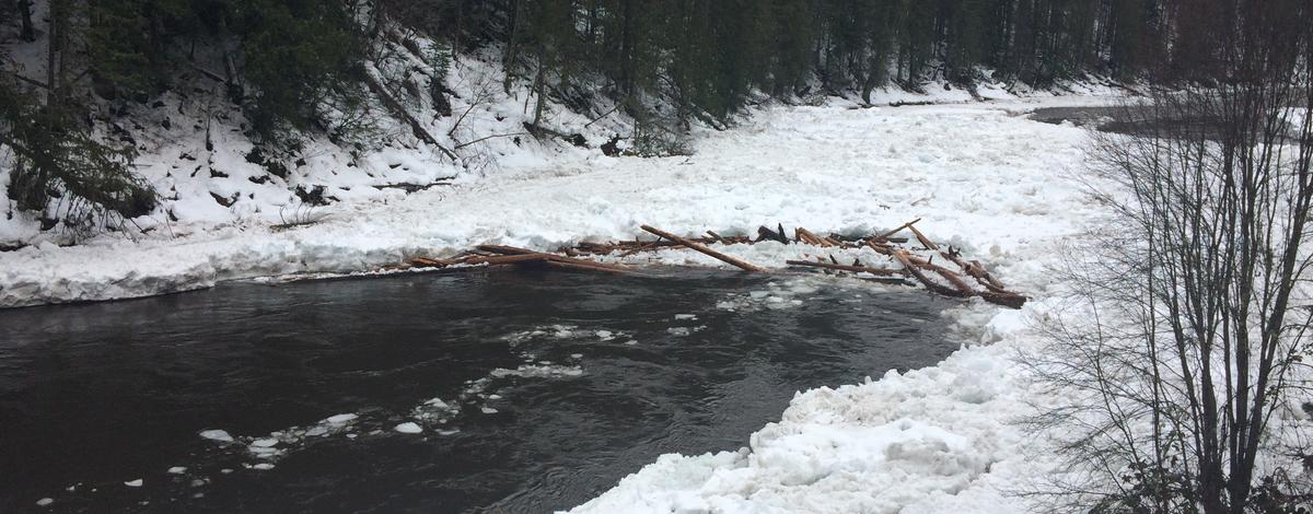 Ice jam on the Clearwater River