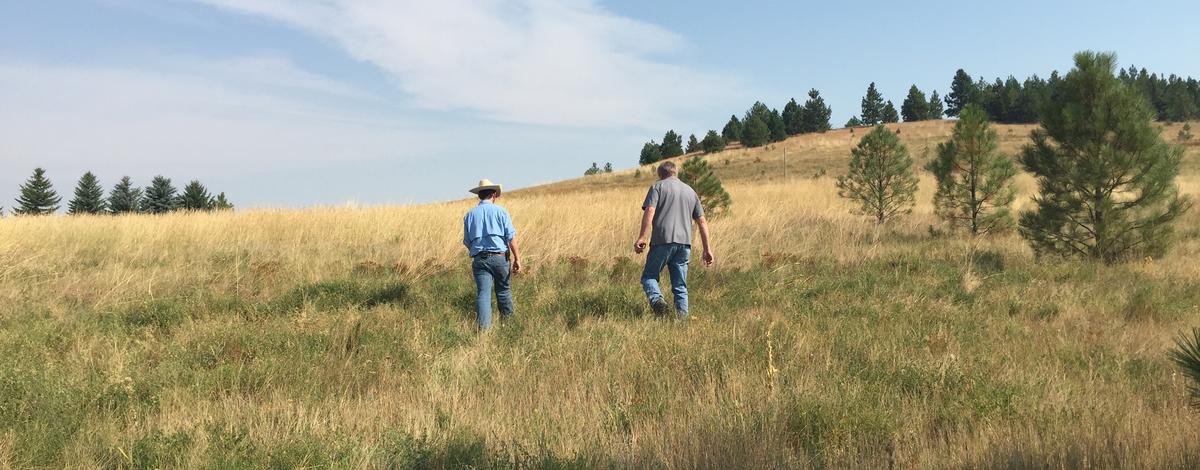 imHabitat biologist Andrew Mackey with landowner Jim Fredenburg