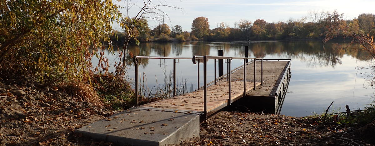 A new dock near the western parking lot