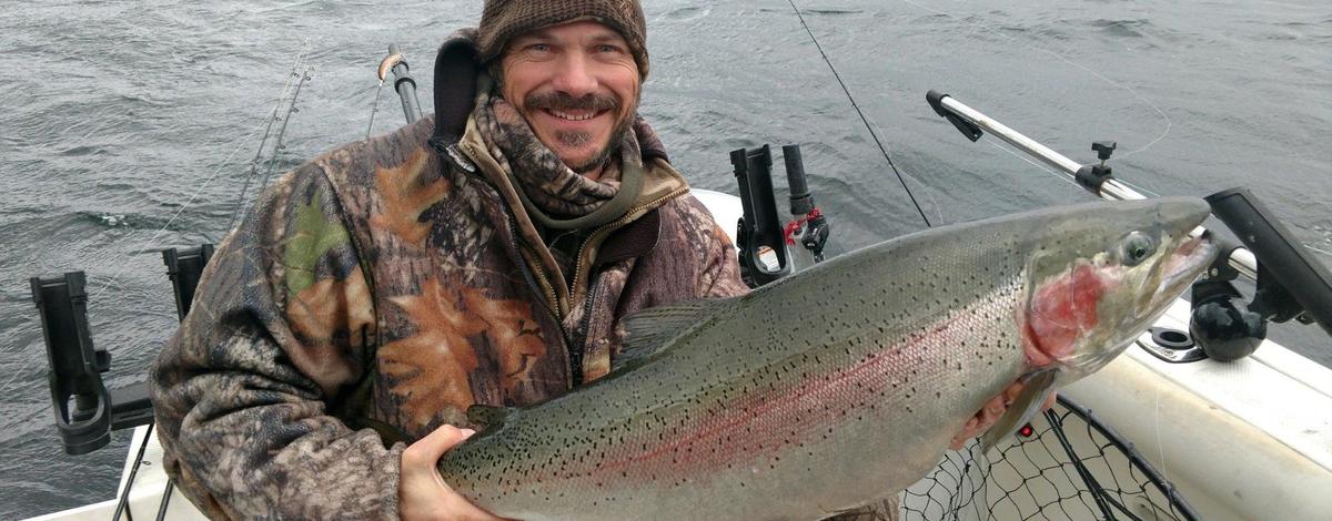 Rainbow trout caught on Lake Pend Oreille