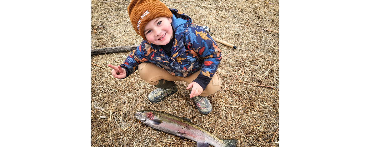 USR angler with first steelhead - Feb 2026