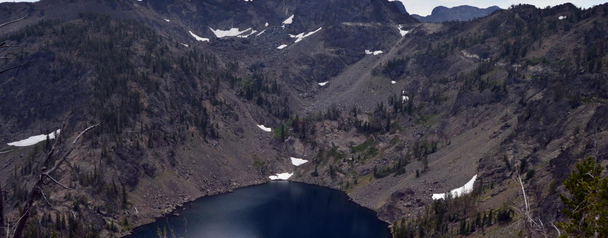 Alpine lake in the Idaho backcountry