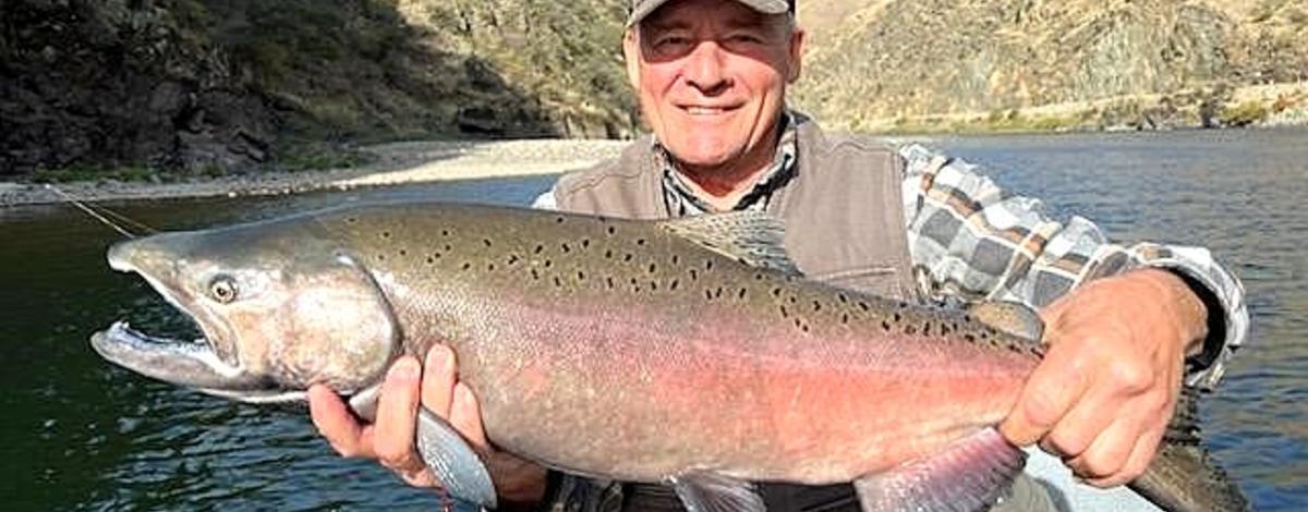 Fall Chinook Salmon caught in the Salmon River