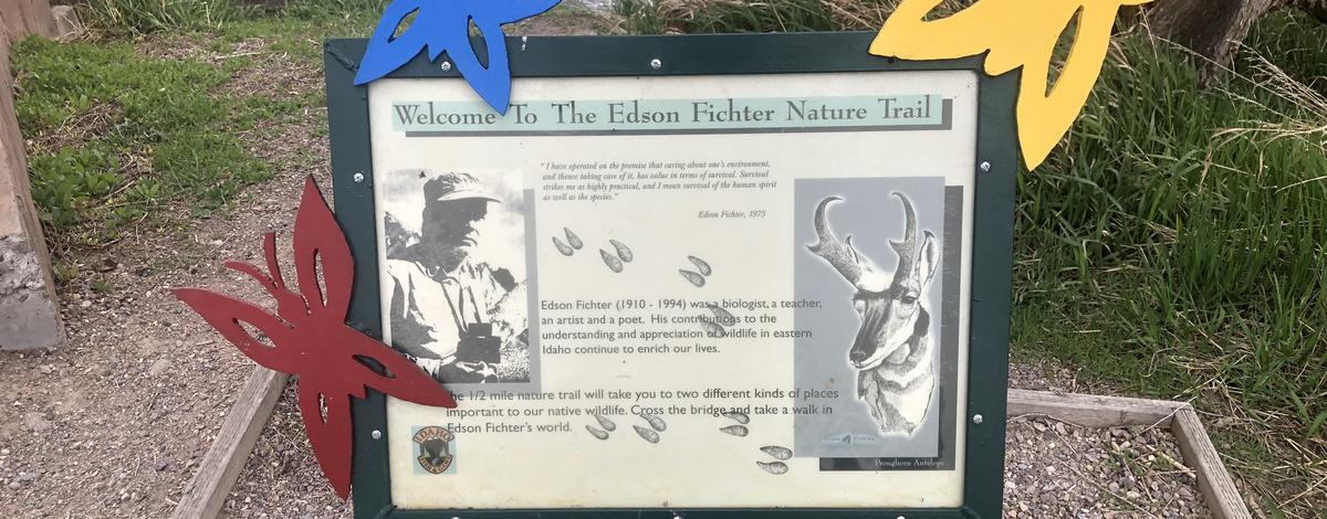 Sign at Edson Fichter Nature Area_Edson Fichter history
