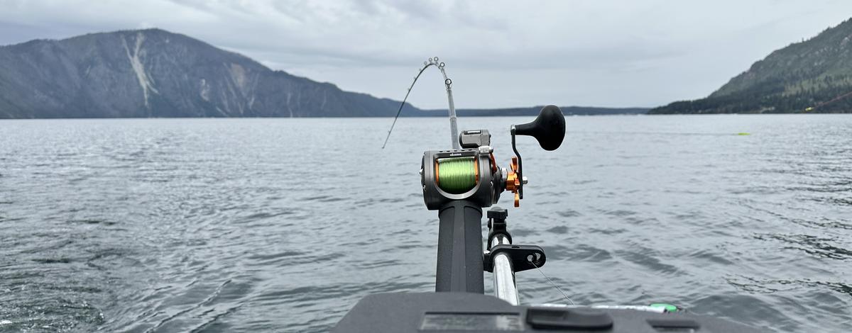 Fishing for rainbow trout on Lake Pend Oreille
