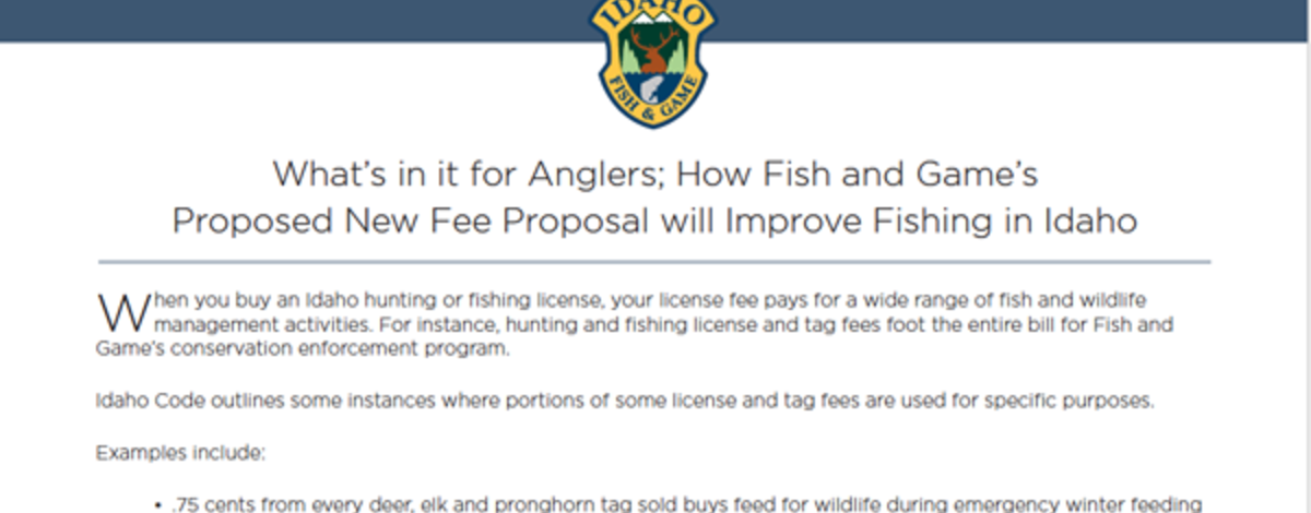 New Fee Proposal - Angler Benefits