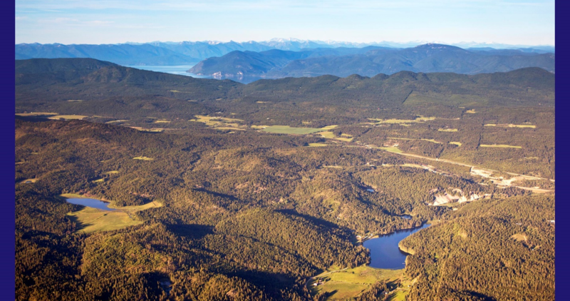 Aerial view of Clagstone Meadows in North Idaho.