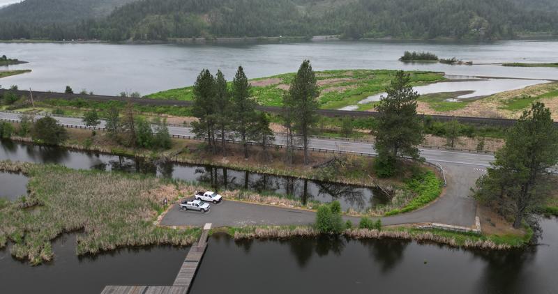 Aerial view of Crystal Lake access site